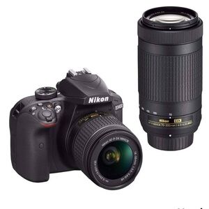 Nikon D3400 DSLR Camera with extra 70-300 mm lens